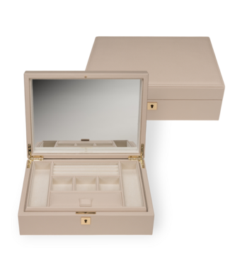 Windrose  803990.12 Charmbox mit herausnehmbarem Einsatz Beige Luxora 30,5 × 10 cm