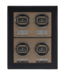Windrose  Uhrenbeweger Ambiance für 4 Uhren Schwarz, innen Velour beige 30 × 35 cm
