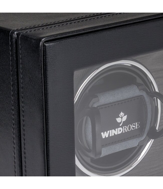 Windrose  Uhrenbeweger Ambiance für 2 Uhren Schwarz, innen Holzoptik 30 × 18 cm