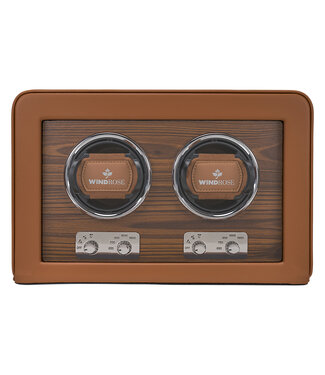 Windrose  Uhrenbeweger Noblesse für 2 Uhren Braun 28,6 × 18,5 cm