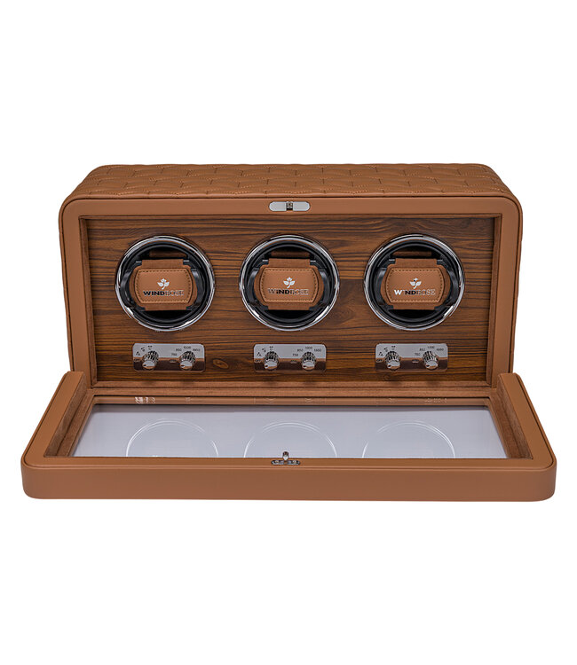 Windrose  Uhrenbeweger Noblesse für 3 Uhren Braun 39,6 × 18,5 cm