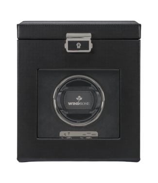 Windrose  Uhrenbeweger Luxora für 1 Uhr Schwarz/Silber mit Zusatzfach 19,7 × 23,2 cm
