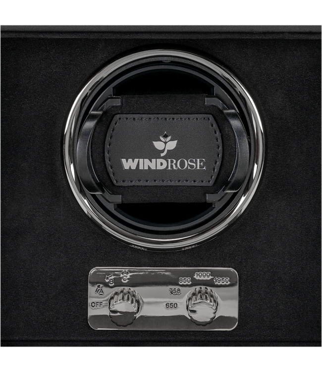 Windrose  Uhrenbeweger Luxora für 1 Uhr Schwarz/Silber mit Zusatzfach 19,7 × 23,2 cm
