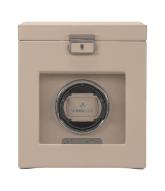 Windrose  Uhrenbeweger Luxora für 1 Uhr Beige/Silber mit Zusatzfach 19,7 × 23,2 cm