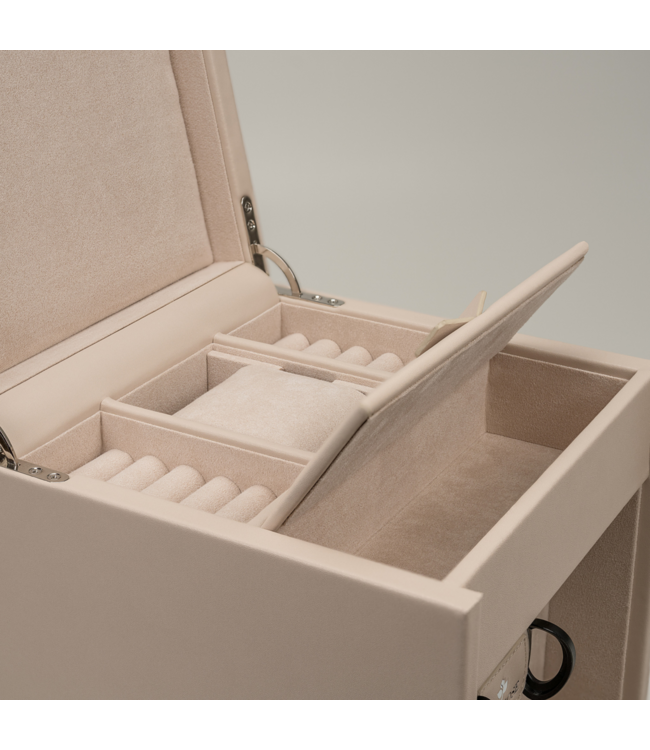 Windrose  Uhrenbeweger Luxora für 1 Uhr Beige/Silber mit Zusatzfach 19,7 × 23,2 cm