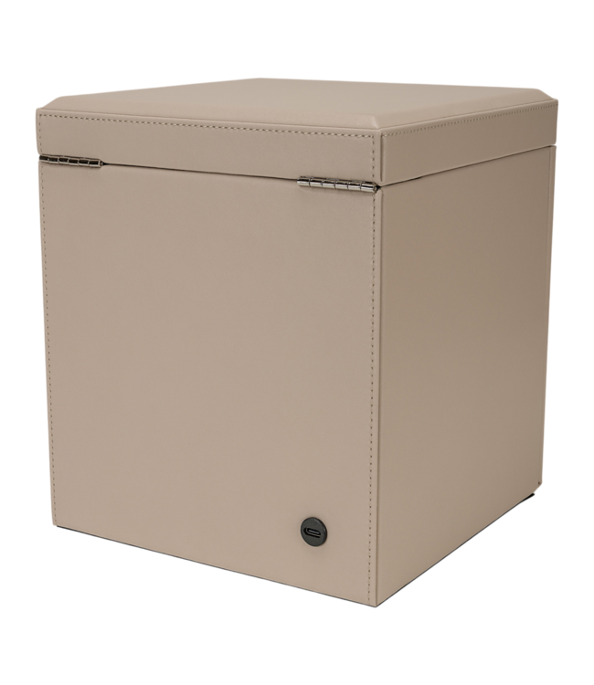 Windrose  Uhrenbeweger Luxora für 1 Uhr Beige/Silber mit Zusatzfach 19,7 × 23,2 cm