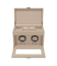 Windrose  Uhrenbeweger Luxora für 2 Uhren Beige/Silber mit Zusatzfach 33,7 × 23,2 cm
