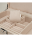 Windrose  Uhrenbeweger Luxora für 2 Uhren Beige/Silber mit Zusatzfach 33,7 × 23,2 cm