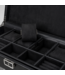 Windrose  Uhrenbeweger Luxora für 3 Uhren Schwarz/Silber mit Zusatzfach 45,7 × 23,2 cm