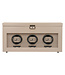 Windrose  Uhrenbeweger Luxora für 3 Uhren Beige/Silber mit Zusatzfach 45,7 × 23,2 cm