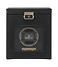 Windrose  Uhrenbeweger Luxora für 1 Uhr Schwarz/Gold mit Zusatzfach 19,7 × 23,2 cm