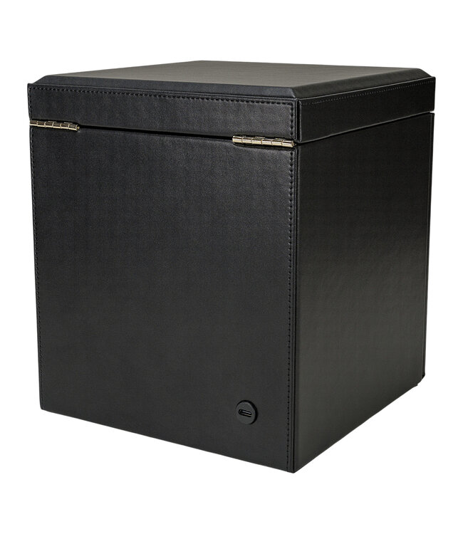 Windrose  Uhrenbeweger Luxora für 1 Uhr Schwarz/Gold mit Zusatzfach 19,7 × 23,2 cm