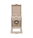 Windrose  Uhrenbeweger Luxora für 1 Uhr Beige/Gold mit Zusatzfach 19,7 × 23,2 cm