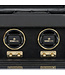 Windrose  Uhrenbeweger Luxora für 2 Uhren Schwarz/Gold mit Zusatzfach 33,7 × 23,2 cm