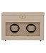 Windrose  Uhrenbeweger Luxora für 2 Uhren Beige/Gold mit Zusatzfach 33,7 × 23,2 cm