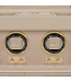Windrose  Uhrenbeweger Luxora für 2 Uhren Beige/Gold mit Zusatzfach 33,7 × 23,2 cm