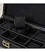 Windrose  Uhrenbeweger Luxora für 3 Uhren Schwarz/Gold mit Zusatzfach 45,7 × 23,2 cm
