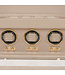 Windrose  Uhrenbeweger Luxora für 3 Uhren Beige/Gold mit Zusatzfach 45,7 × 23,2 cm