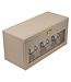 Windrose  Uhrenbeweger Luxora für 3 Uhren Beige/Gold mit Zusatzfach 45,7 × 23,2 cm