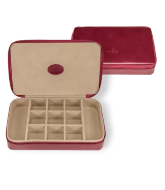 Windrose  Charmbox für die Reise Merino Rot 23 × 5 cm