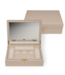 Windrose  Charmbox mit herausnehmbarem Einsatz Beige Luxora 30,5 × 10 cm