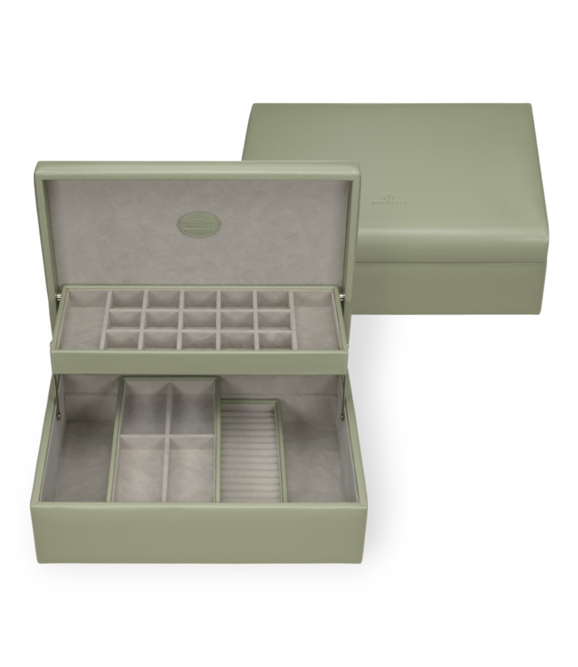 Windrose  Charmbox Merino Moda Salbei mit 2 Einsätzen 30,5 × 11 cm