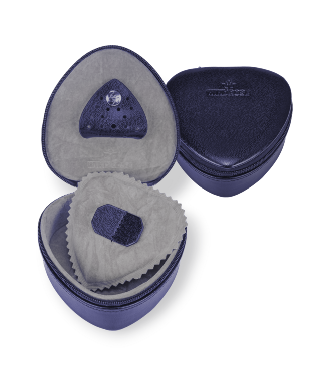 Windrose  Herzdose klein Merino Moda Dunkelblau 9,5 × 3,5 cm