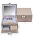 Windrose  Schmuckkoffer Corbello Taupe 21,5 × 11,5 cm