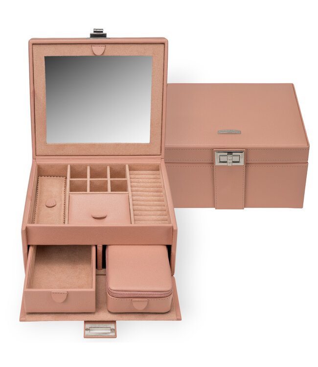 Windrose  Schmuckkoffer mit Reiseetui Marvella Rose 21,5 × 11,5 cm