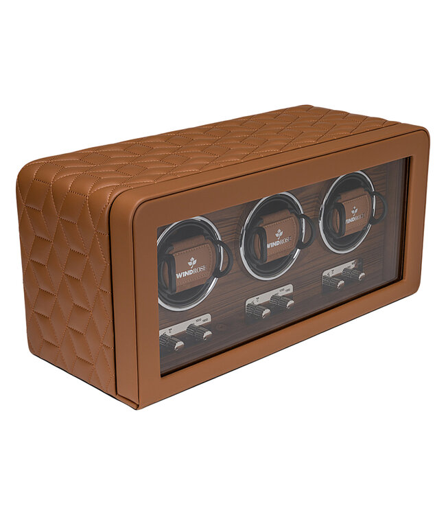 Windrose  Uhrenbeweger Noblesse für 3 Uhren Braun 39,6 × 18,5 cm