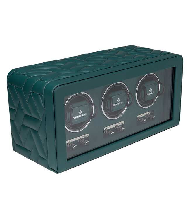 Windrose  Uhrenbeweger Noblesse für 3 Uhren Petrol 39,6 × 18,5 cm