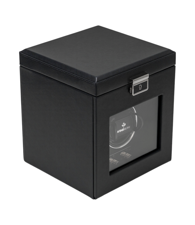 Windrose  Uhrenbeweger Luxora für 1 Uhr Schwarz/Silber mit Zusatzfach 19,7 × 23,2 cm