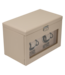 Windrose  Uhrenbeweger Luxora für 2 Uhren Beige/Silber mit Zusatzfach 33,7 × 23,2 cm