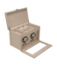 Windrose  Uhrenbeweger Luxora für 2 Uhren Beige/Silber mit Zusatzfach 33,7 × 23,2 cm