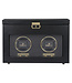 Windrose  Uhrenbeweger Luxora für 2 Uhren Schwarz/Gold mit Zusatzfach 33,7 × 23,2 cm
