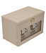 Windrose  Uhrenbeweger Luxora für 2 Uhren Beige/Gold mit Zusatzfach 33,7 × 23,2 cm