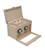 Windrose  Uhrenbeweger Luxora für 2 Uhren Beige/Gold mit Zusatzfach 33,7 × 23,2 cm
