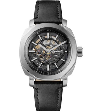 Ingersoll Outrider I16401 Herrenuhr Automatik Schwarz Kalbsleder