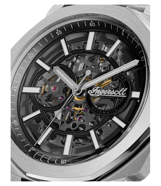 Ingersoll Outrider Herrenuhr Schwarz Kalbsleder I16401