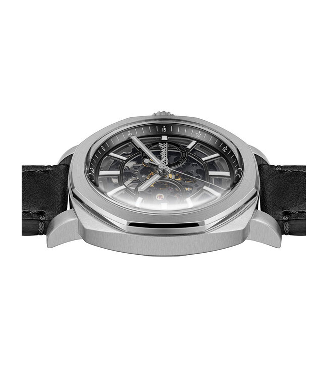 Ingersoll Outrider Herrenuhr Schwarz Kalbsleder I16401
