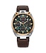 Citizen  Tsuno Chrono AV0104-06W Herrenuhr Chronograph Grün Leder