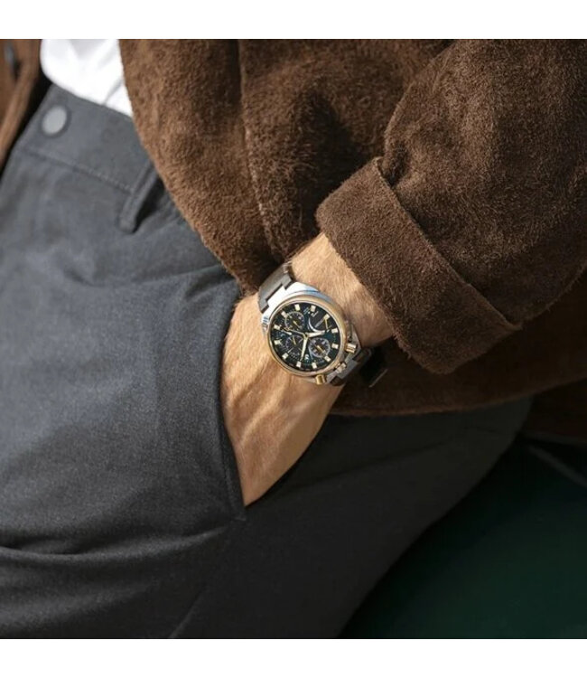 Citizen  Tsuno Chrono AV0104-06W Herrenuhr Chronograph Grün Leder