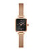 Daniel Wellington   Quadro Mini Melrose DW00100647 Damenuhr Schwarz Milanaise Roségold