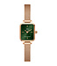 Daniel Wellington  Quadro Mini Melrose DW00100648 Damenuhr Smaragdgrün Milanaise Roségold