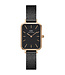 Daniel Wellington   Quadro Pressed Ashfield DW00100433 Damenuhr Schwarz Leder Roségold