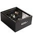 Klaro Uhrenbox Modern Schwarz mit Glasdeckel für 6 Uhren