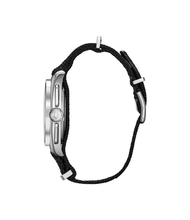 Bulova  Lunar Pilot 96A225 Herrenuhr Chronograph Schwarz Texti