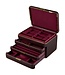Wolf 1834 Schmuckschrank Bella Bordeaux, recycelte Materialien 36,8 × 26,7 cm