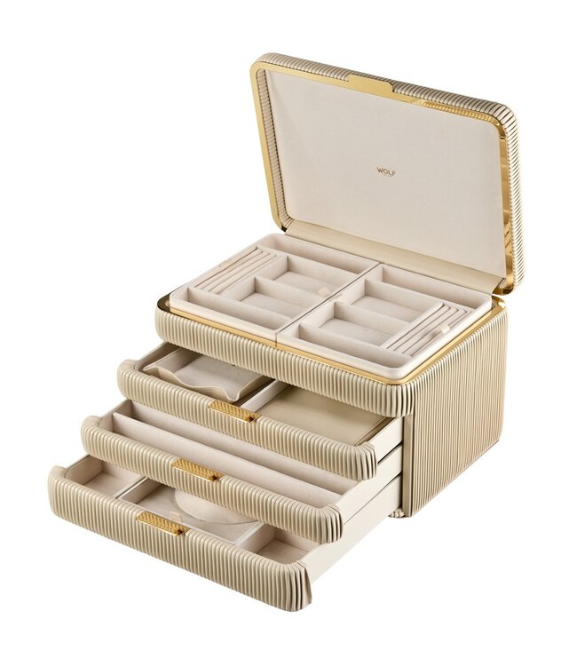Wolf 1834 Schmuckschrank Bella Elfenbein, recycelte Materialien 36,8 × 26,7 cm