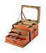 Wolf 1834 Schmuckkasten Ida im Koffer-Design Orange, recyceltes Canvas 28 × 21,6 cm